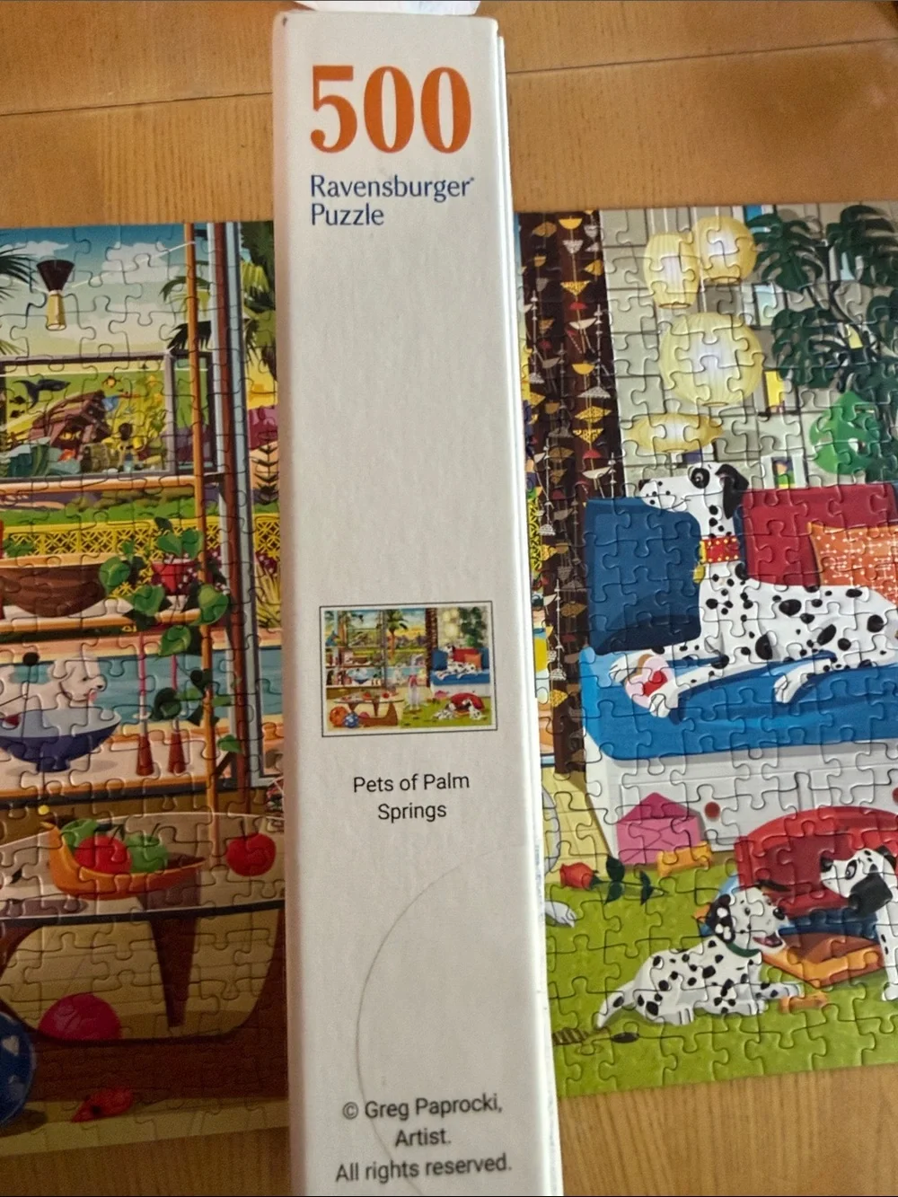 Puzzle by Ravensburger. 500ct. Pets of Palm Springs